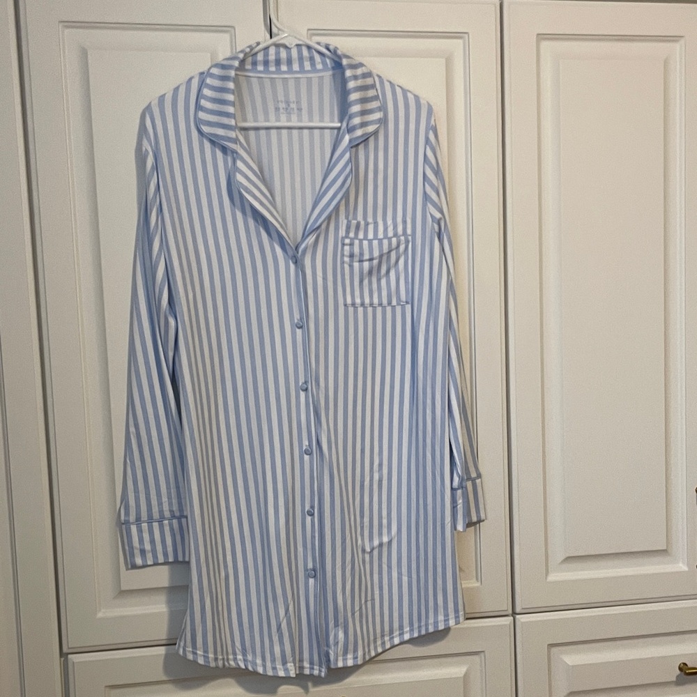 Primark Blue and White Striped Pajama